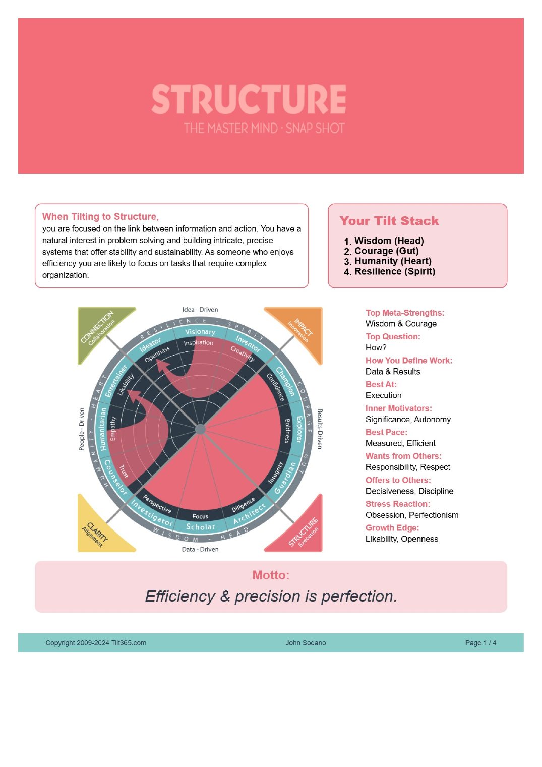 True Tilt Personality Profile — Snapshot Report